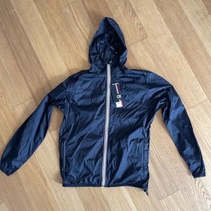 O8 Full Zip Packable Rain Jacket And Windbreaker In Black Sz M NWT